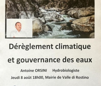 Conférence sur le dérèglement climatique et la gouvernance des eaux