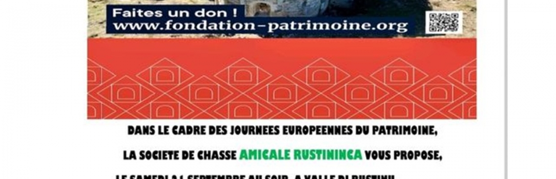 Journée du Patrimoine: Animations et repas au profit de la restauration du site de Rescamone