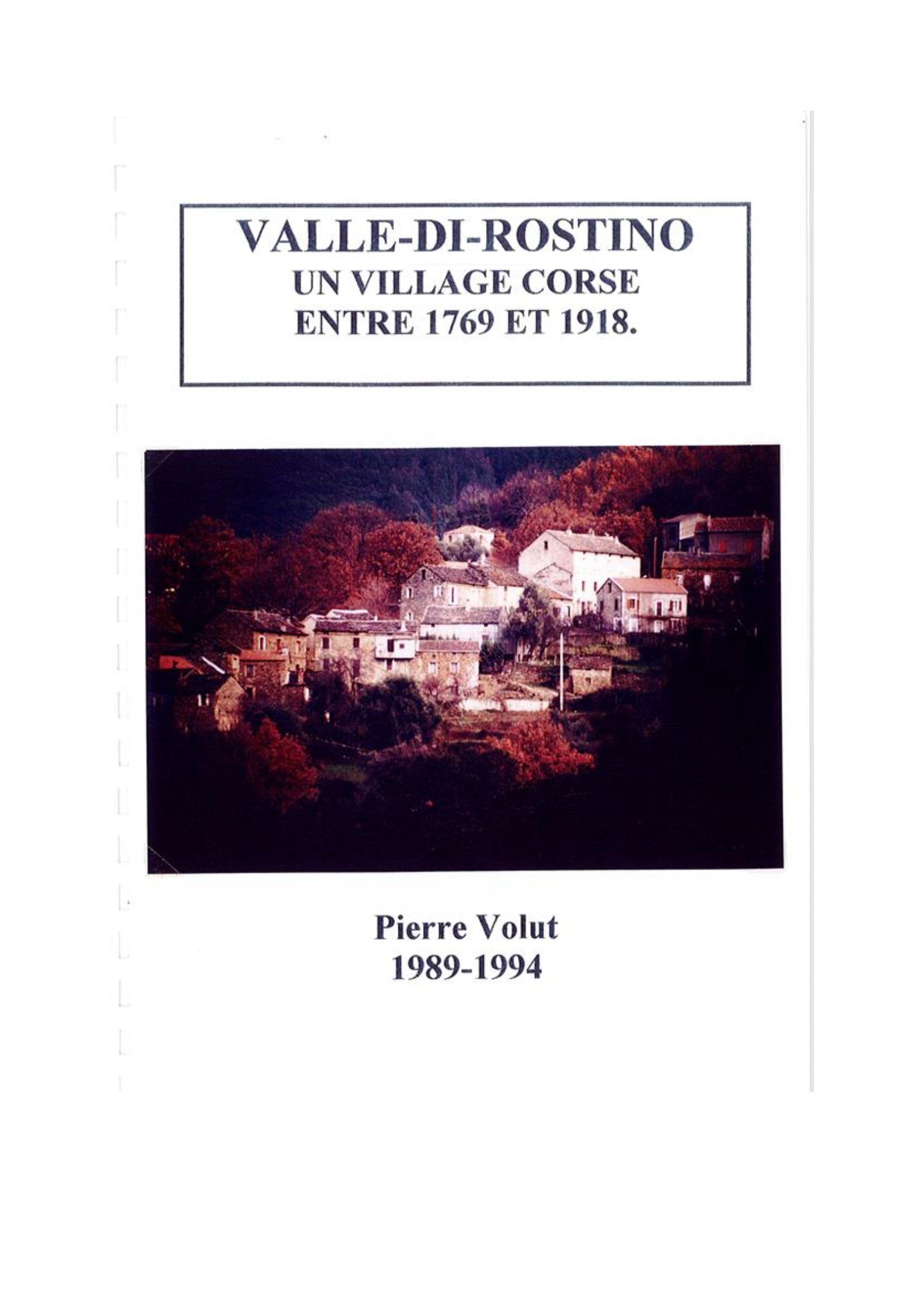 Généalogie de Valle di Rustinu entre 1769 et 1918